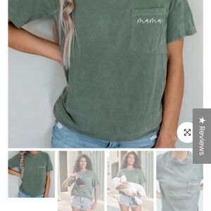 Green 'Mama' Short Sleeve Tee